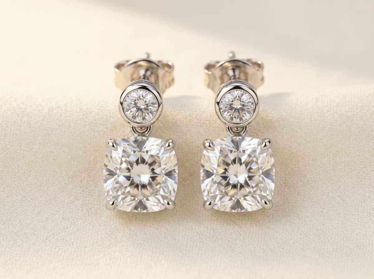 Sparkling Diamond Drop Earrings